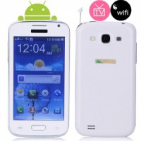 Telefone PXPhone Quad Band Dual SIM Dual Standby 4,2 "HVGA tela LED TV  WIFI - Branco/ch003c