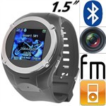 Celular Relógio 1.5" Resistive Touch Screen Bluetooth, Camera