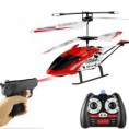 Helicóptero RC com giroscópio e Gun Infravermelho DH825 3 Channel-liga de alumínio(Vermelho)pa001hl