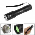 Lanterna mini 906 900 Lumens Super Bright White Light Cree Q5 5-Mode com função de zoom (Preto)pa005la