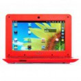 Netbook 10" LCD Android 2.2 ARM V5 349.79MHz w / WiFi/RJ45/USB/SD (VIA8650/256MB/2GB)- Preto + Vermelho/xd007nt