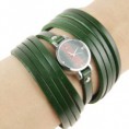 Relógio Feminino Green Rubber Enrole Pulseira Correia de quartzo/pa005rf