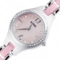 Relógio Feminino Cristais embutidos mostrador do relógio de quartzo  (rosa)/pa008rf